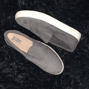 Suede Slip on platforms